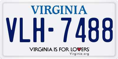 VA license plate VLH7488
