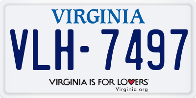 VA license plate VLH7497