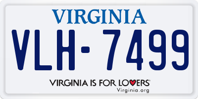VA license plate VLH7499