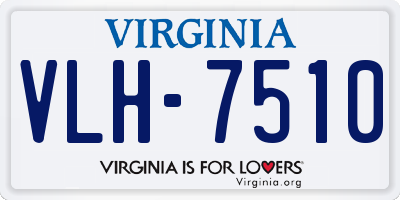 VA license plate VLH7510