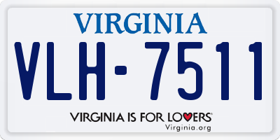 VA license plate VLH7511