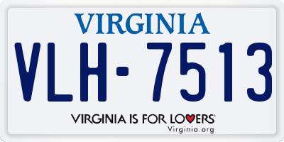 VA license plate VLH7513