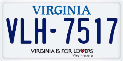 VA license plate VLH7517