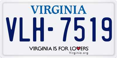 VA license plate VLH7519