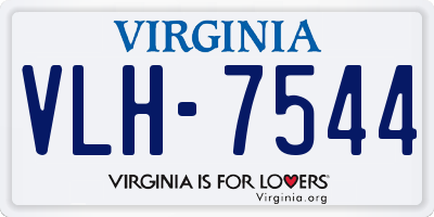 VA license plate VLH7544
