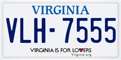 VA license plate VLH7555