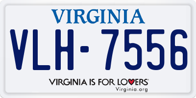 VA license plate VLH7556