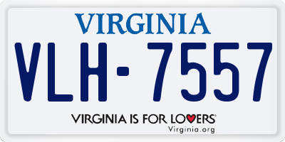 VA license plate VLH7557