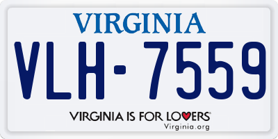 VA license plate VLH7559