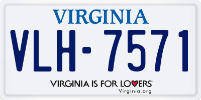 VA license plate VLH7571