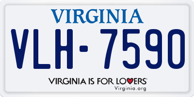 VA license plate VLH7590