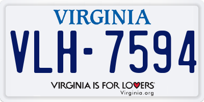 VA license plate VLH7594
