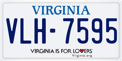 VA license plate VLH7595