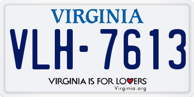 VA license plate VLH7613