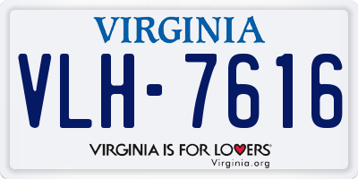 VA license plate VLH7616