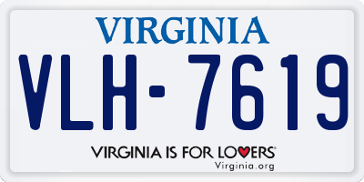 VA license plate VLH7619