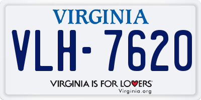 VA license plate VLH7620