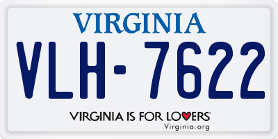 VA license plate VLH7622