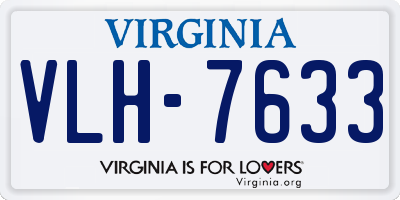 VA license plate VLH7633