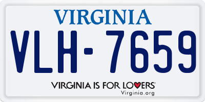 VA license plate VLH7659