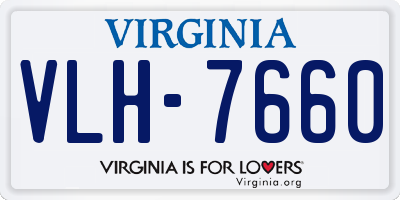 VA license plate VLH7660