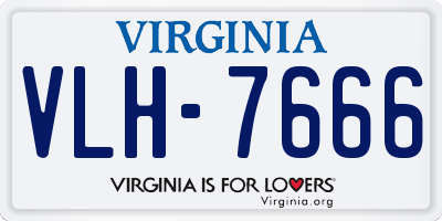 VA license plate VLH7666