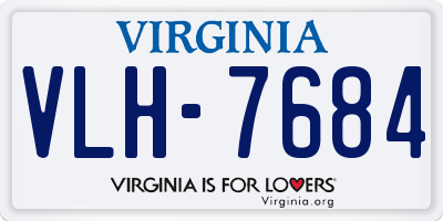 VA license plate VLH7684