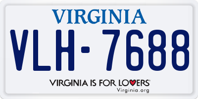 VA license plate VLH7688