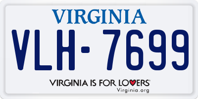 VA license plate VLH7699