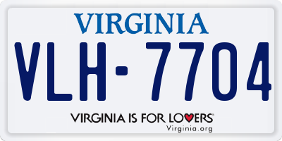 VA license plate VLH7704
