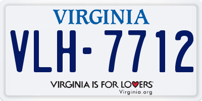 VA license plate VLH7712