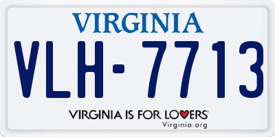 VA license plate VLH7713