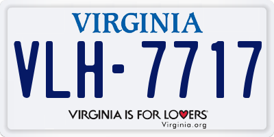 VA license plate VLH7717