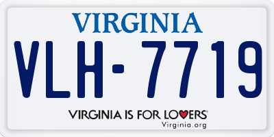 VA license plate VLH7719