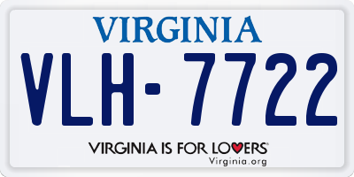 VA license plate VLH7722