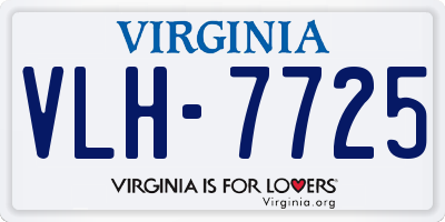 VA license plate VLH7725