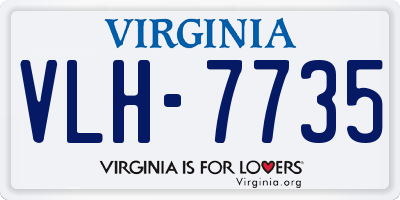 VA license plate VLH7735