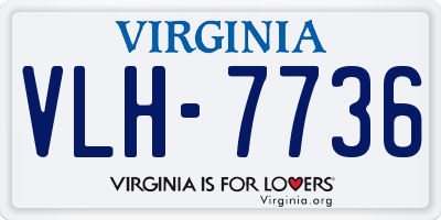 VA license plate VLH7736