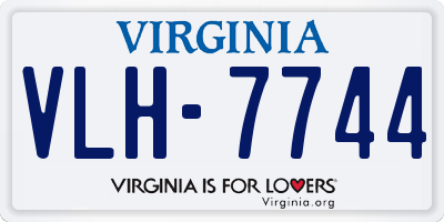 VA license plate VLH7744