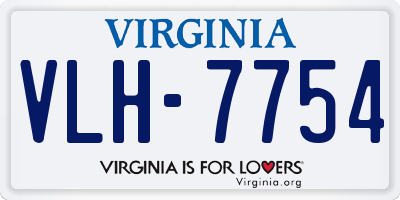 VA license plate VLH7754
