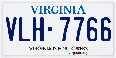 VA license plate VLH7766