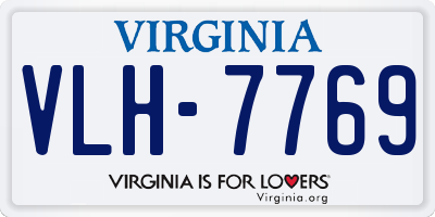 VA license plate VLH7769