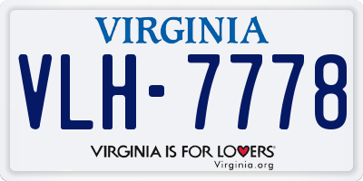 VA license plate VLH7778