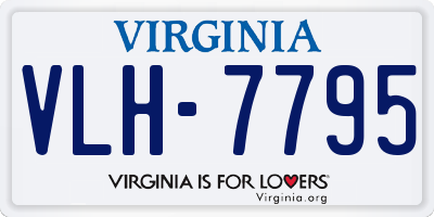 VA license plate VLH7795
