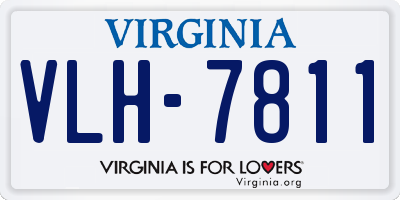 VA license plate VLH7811