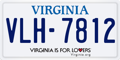 VA license plate VLH7812