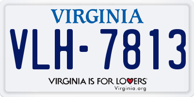 VA license plate VLH7813