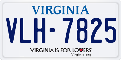 VA license plate VLH7825