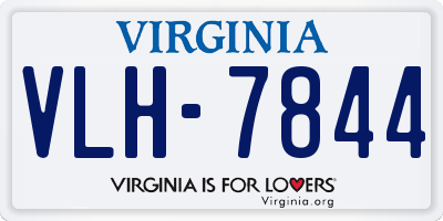 VA license plate VLH7844