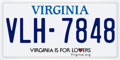 VA license plate VLH7848